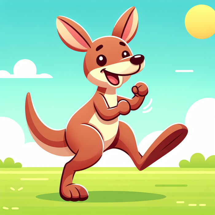 Dancing Kangaroo Paint By Color