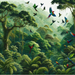 Vivid Rainforest Symphony Painting Diamond Kit