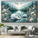 Elegant White Swans Paint By Diamonds Art