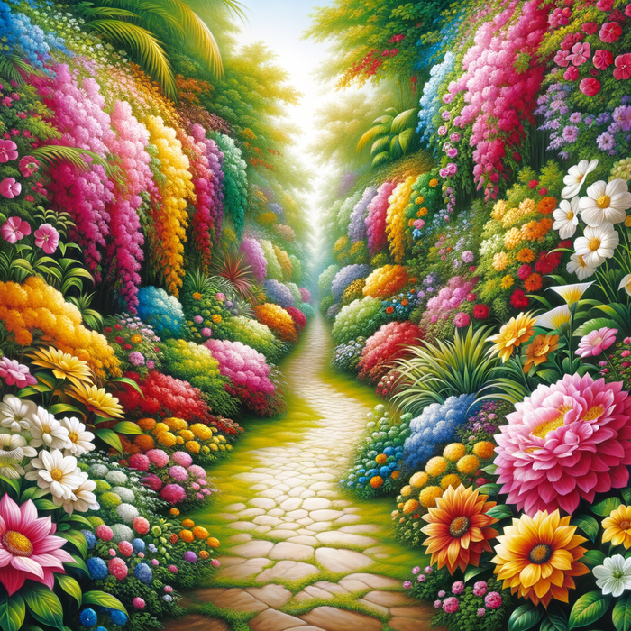 Delightful Garden Pathway Paint By Diamonds Kits