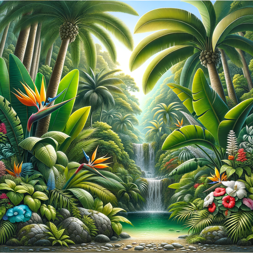 Tropical Oasis 5D DIY Paint By Diamond Kit