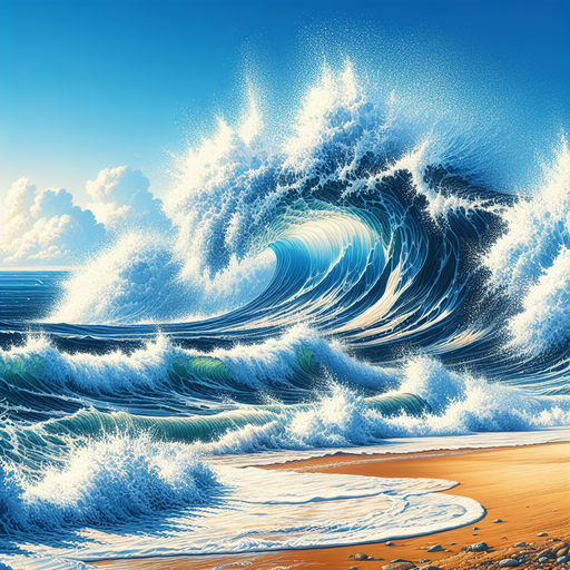 Lively Ocean Wave Paint By Diamond