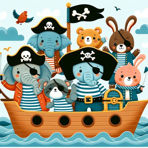 Playful Pirate Pets Paint By Diamond