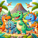 Dinosaur Kingdom Paint By Color