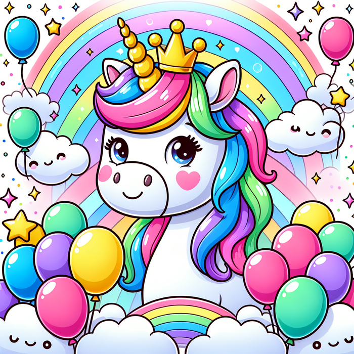 Royal Unicorn Celebration Diamond Painting