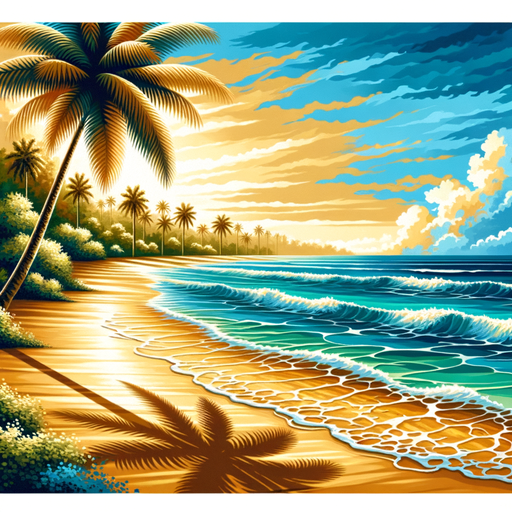 Serene Coastal Escape Painting Diamond Kit