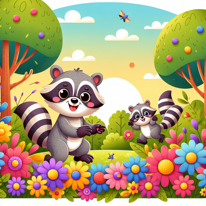 Rainbow Raccoons Paint By Color