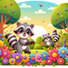 Rainbow Raccoons Paint By Color