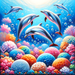 Undersea Dolphin Dance Diamond Painting