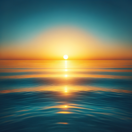 Radiant Sunrise Over The Ocean Paint By Color