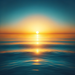 Radiant Sunrise Over The Ocean Paint By Color