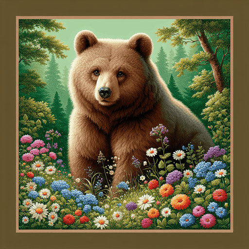 Gentle Bear Hug Painting By Diamonds Kit