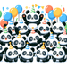 Playful Panda Party Paint By Diamonds Art