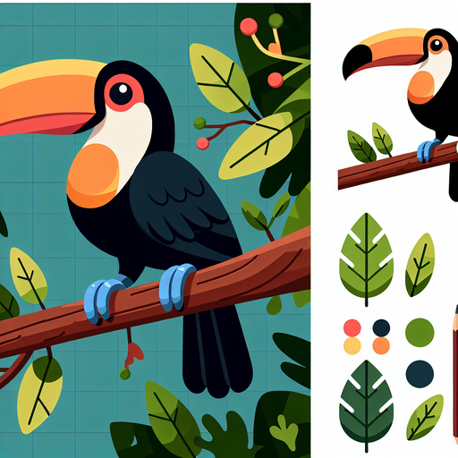 Tropical Toucan's Perch DIY Paint By Diamonds
