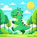 Adventurous Dino Paint By Color