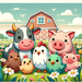 Happy Farmyard Friends Paint By Diamonds