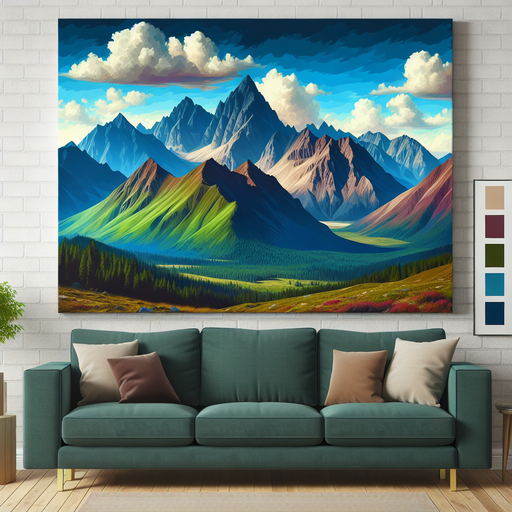 Colorful Mountain Retreat Paint By Diamonds Kits