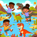 Dino Discovery Playground Paint By Diamond