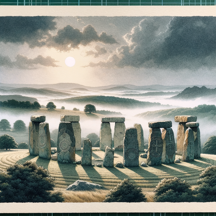 Ancient Stone Circle Mystery Paint By Color