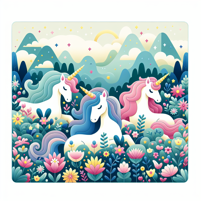 Mystical Unicorns In The Meadow Paint By Diamonds Art