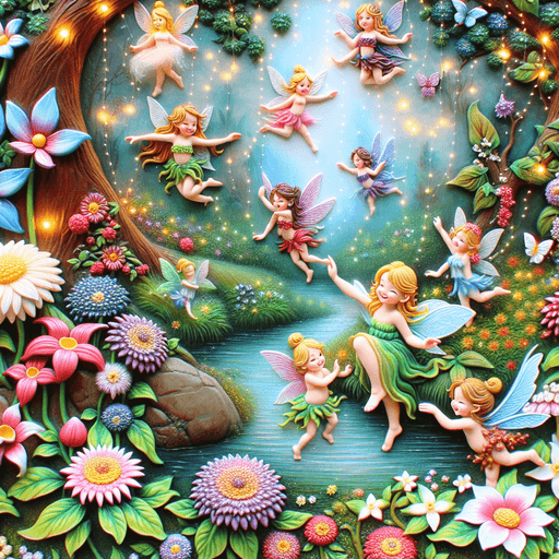 Joyful Fairy Garden Painting By Diamonds Kit