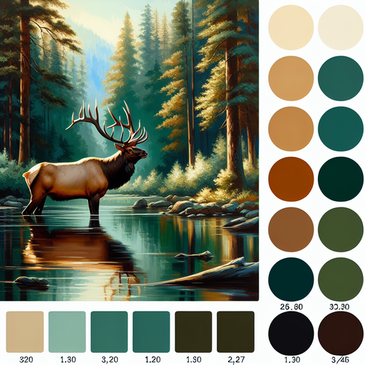 Elk Forest Majesty Paint By Diamonds Kits