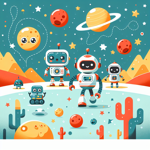 Space Robot Explorers Painting Diamond Kit