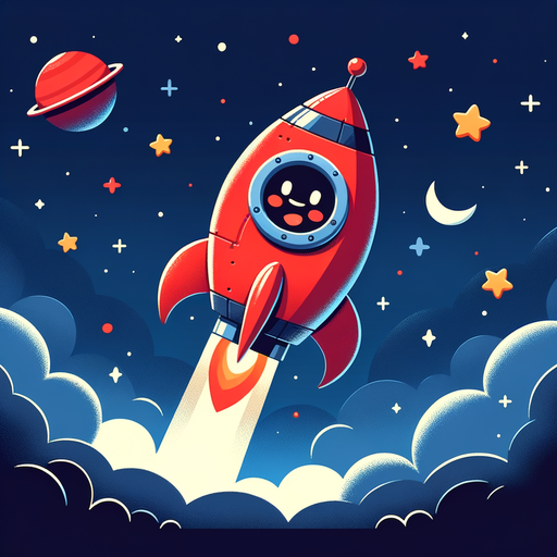 Joyful Rocket Ship Painting Diamond Kit