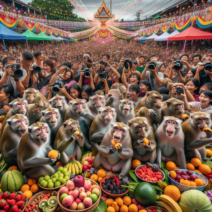 Lopburi Monkey Festival - Lopburi, Thailand DIY Paint By Diamonds