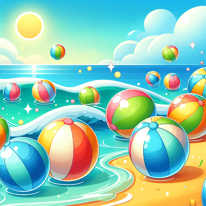 Bouncing Beach Balls Paint By Color