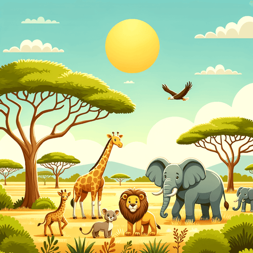 Sunny Day Safari Paint By Diamonds Kits