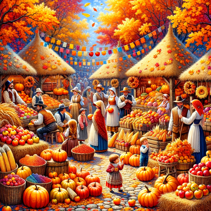 Autumnal Harvest Festival 5D DIY Paint By Diamond Kit