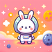 Astronaut Bunny Voyage Paint By Diamond
