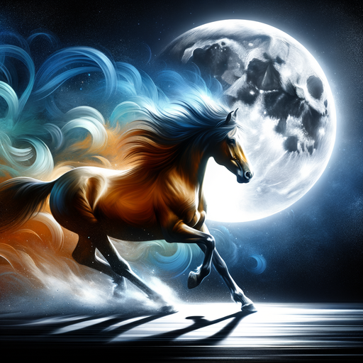 Moonlit Horse Gallop Paint By Diamonds Kits