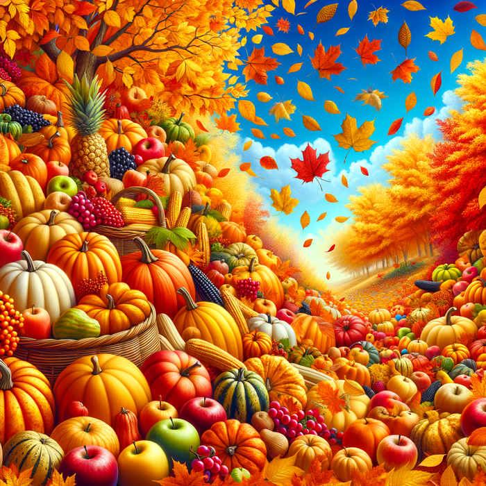 Autumn Harvest Festival 5D DIY Paint By Diamond Kit