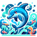 Underwater Adventure With The Curious Dolphin Paint By Diamond
