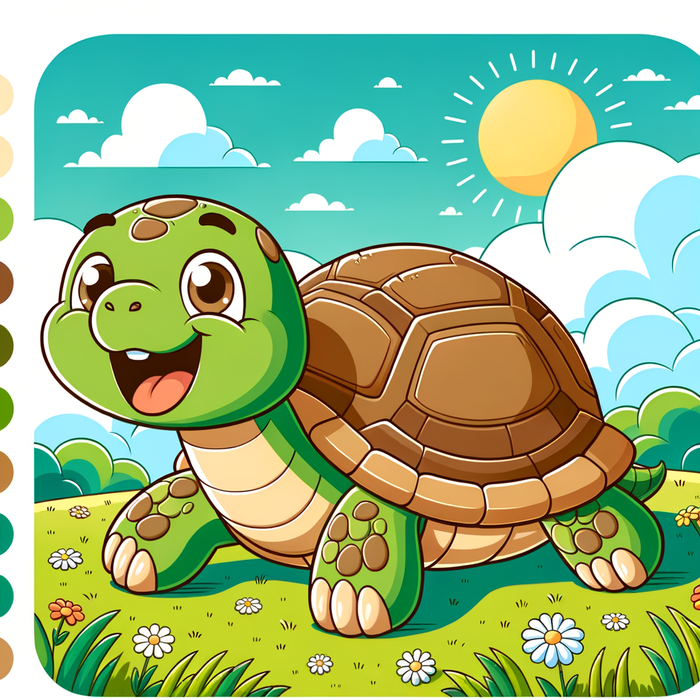 Playful Tortoise Diamond Painting