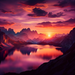 Dreamy Mountain Sunset Diamonded Painting Kits