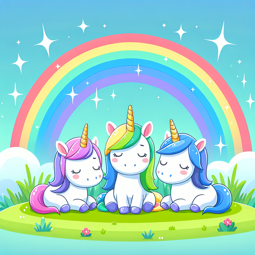 Rainbow Dreams With Unicorn Friends Paint By Diamond