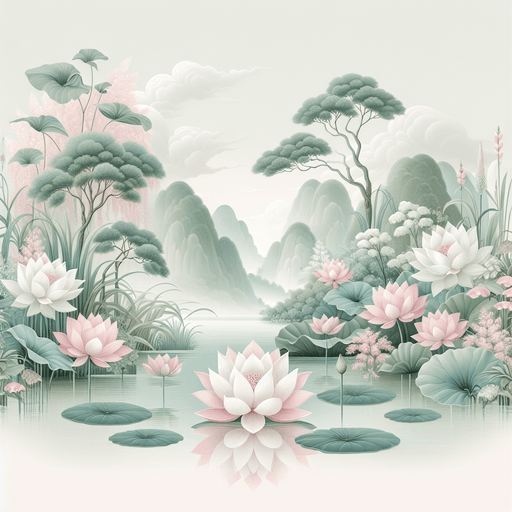 Ethereal Lotus Blossoms Paint By Color