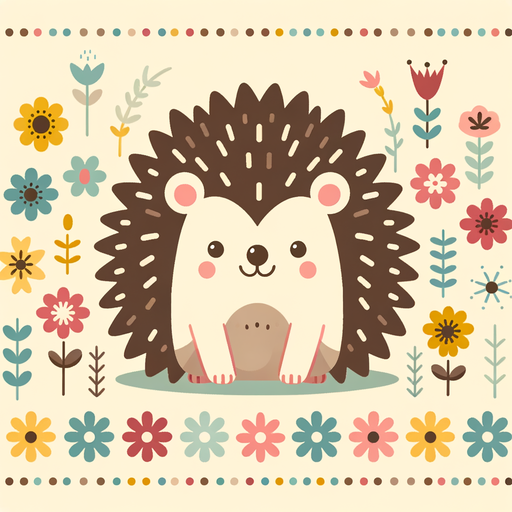 Cute Hedgehog Paint By Color