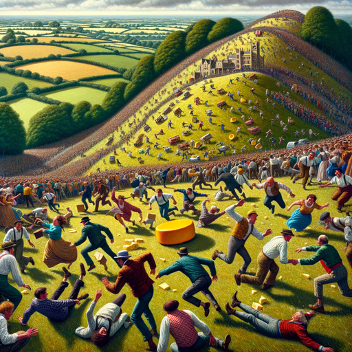 Cheese Rolling Festival - United Kingdom Painting By Diamonds Kit