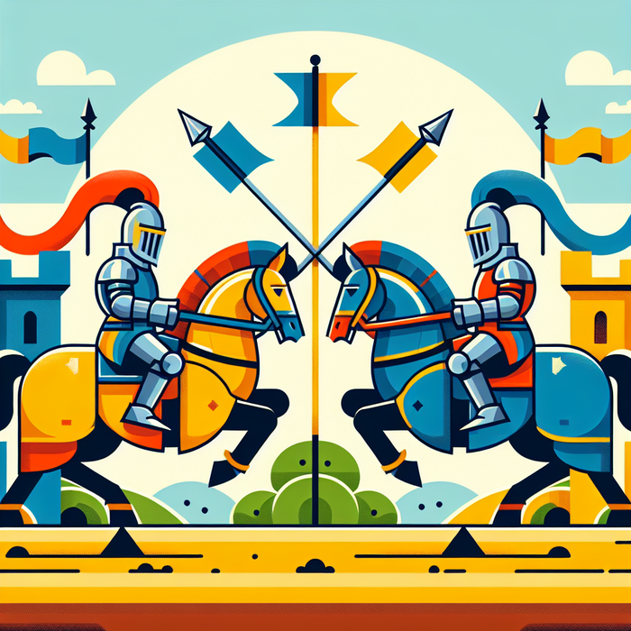 Brave Knights Tournament Painting By Diamonds Kit