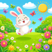 Bouncing Bunny Garden Fun Painting By Diamonds Kit