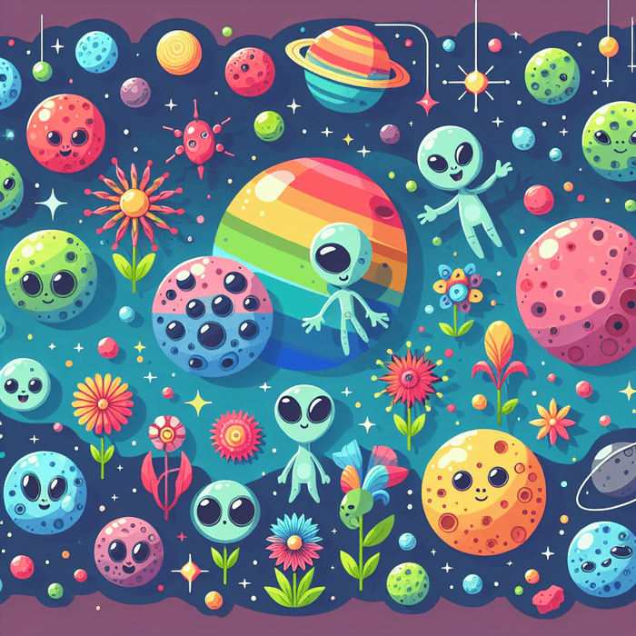 Friendly Alien Encounter Paint By Diamonds Art