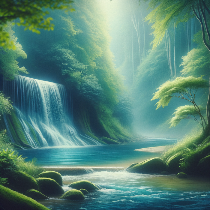 Cascading Waterfall Serenity Paint By Diamonds Kits