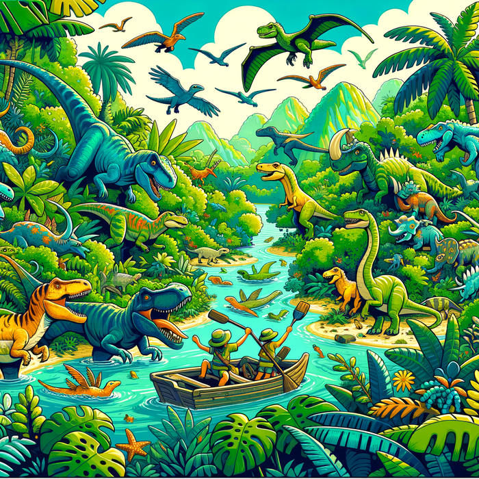 Adventurous Dinosaurs Diamond Painting