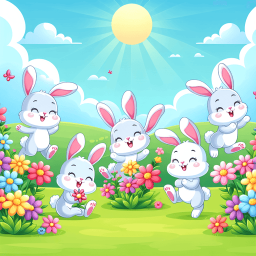 Bouncy Bunnies Paint By Color