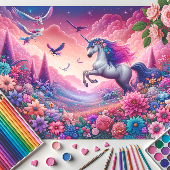 Fantasy Unicorn Realm Paint By Diamonds Kits