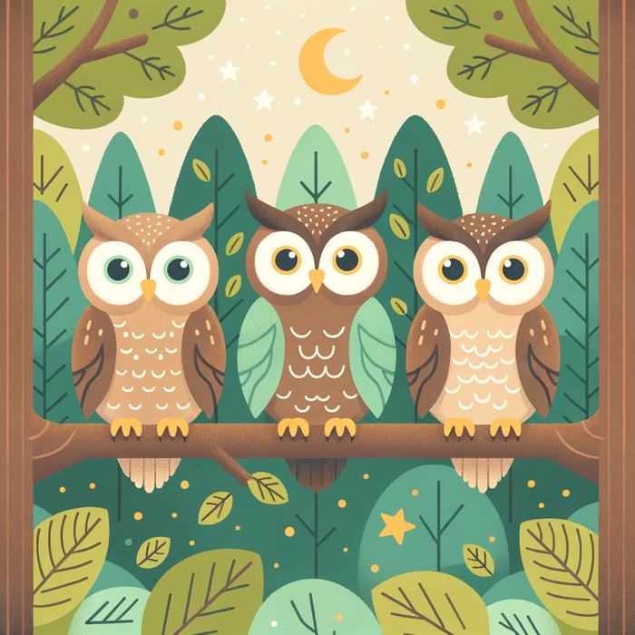 Wise Woodland Owls Paint By Diamonds Art